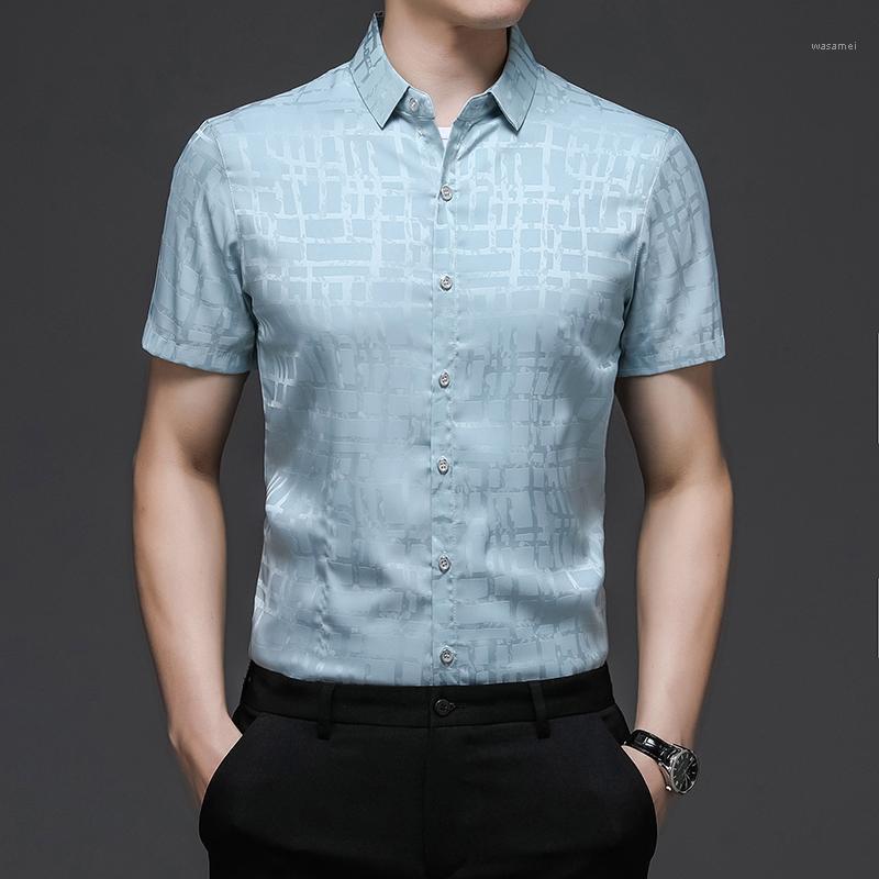 Man Silk Shirts 2022 Summer Men' Soft Smooth Clothes Short Sleeve Male Striped Dress Casual, Black
Man Silk Shirts 2022 Summer Men' Soft Smooth Clothes Short Sleeve Male Striped Dress Casual, Black