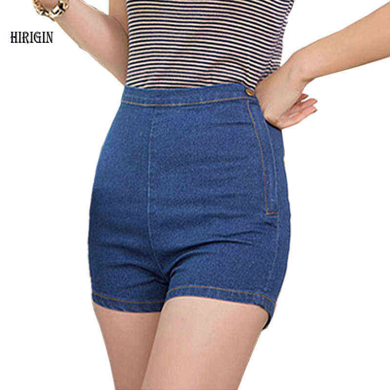 Korean Fashion Sexy Women Slim High Waist Jeans Shorts Denim Bottoms Hot Short Shorts Tight A Side Button shorts Y220417