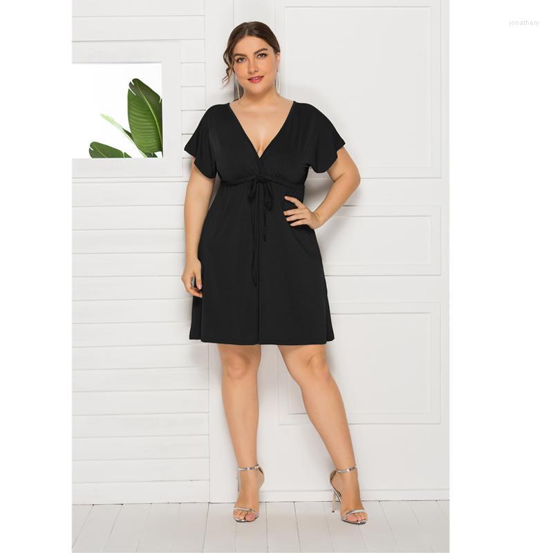 Plus Size Dresses Women's Clothing Large Dress Polyester Material V-Neck Short Sleeve Solid Maxi 2022 Summer Tunique Femme Jona22, Blue dress
Plus Size Dresses Women's Clothing Large Dress Polyester Material V-Neck Short Sleeve Solid Maxi 2022 Summer Tunique Femme Jona22, Blue dress