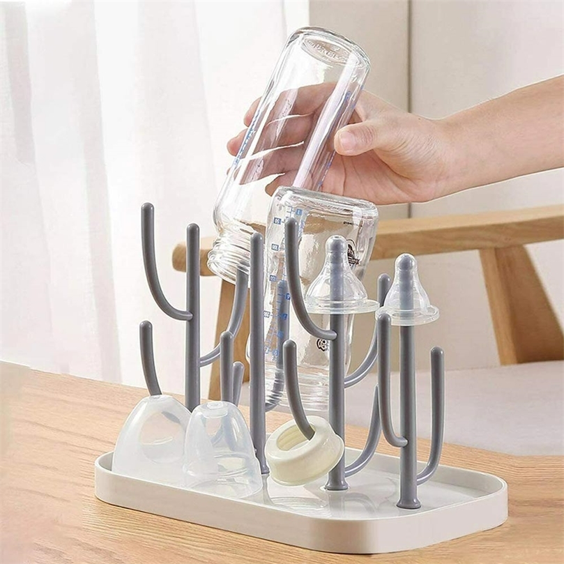 Baby Bottle Drying Rack Stand for Baby Bottles Drying Dispenser Bottle Dryer Drainer Nipple Pacifier Holder for born Children 220512