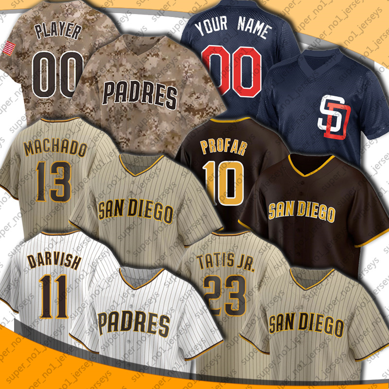San Padre Diego 23 Fernando Tatis Jr. Jersey Baseball 13 Manny Machado 11 Yu Darvish 9 Jake Cronenworth Jerseys Eric Hosmer Austin Nola Tony Gwynn Wil Myers Grisham, Man custom jersey (js)
San Padre Diego 23 Fernando Tatis Jr. Jersey Baseball 13 Manny Machado 11 Yu Darvish 9 Jake Cronenworth Jerseys Eric Hosmer Austin Nola Tony Gwynn Wil Myers Grisham, Man custom jersey (js)