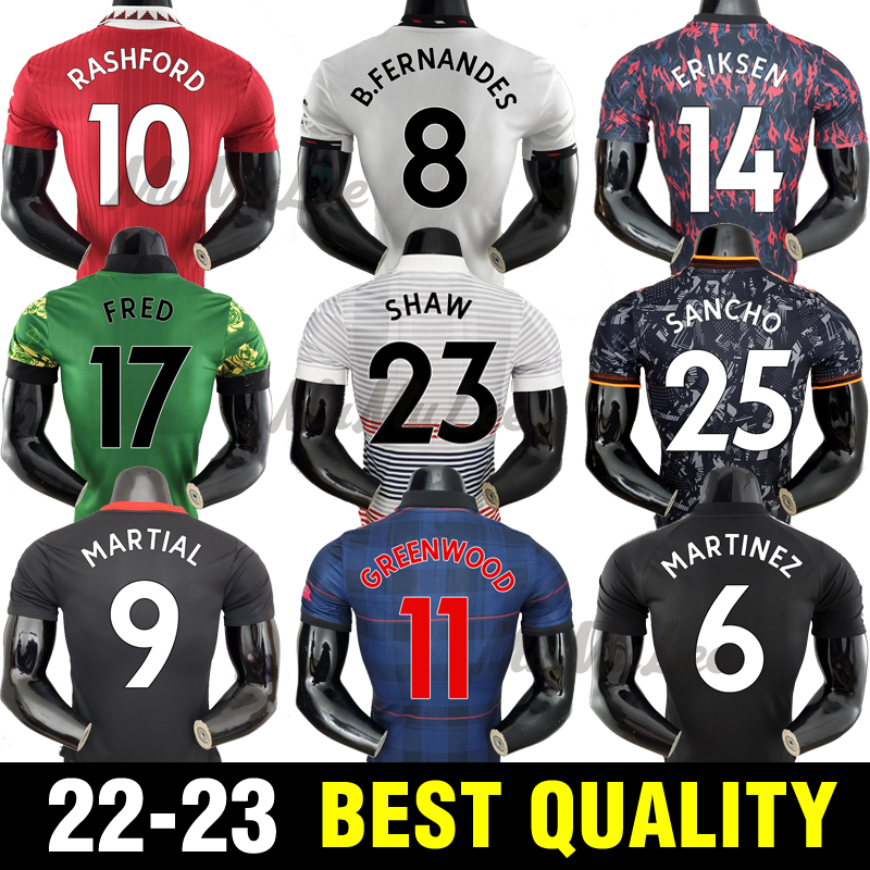 Player version 22 23 MARTIAL RASHFORD ERIKSEN soccer jerseys SANCHO FERNANDES MARTINEZ SHAW football shirt 2022 2023 camisetas de football, 15
Player version 22 23 MARTIAL RASHFORD ERIKSEN soccer jerseys SANCHO FERNANDES MARTINEZ SHAW football shirt 2022 2023 camisetas de football, 15