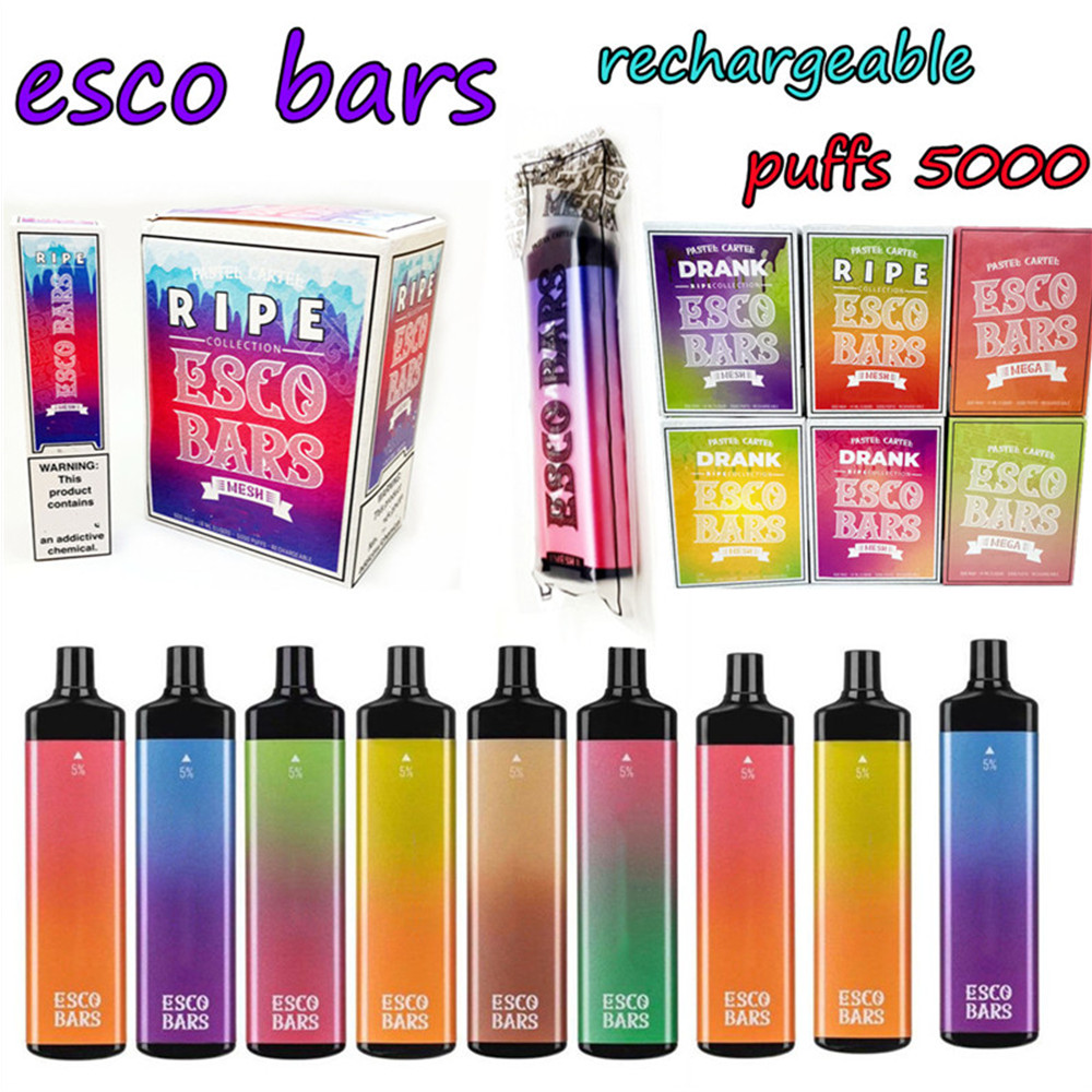 Esco Bars Mega Disposable E Cigarettes 5000 Puffs Vape 600mAh Rechargeable Battery 14ml Vaporizer Prefilled Vapes Pods 5% Legend Flex
Esco Bars Mega Disposable E Cigarettes 5000 Puffs Vape 600mAh Rechargeable Battery 14ml Vaporizer Prefilled Vapes Pods 5% Legend Flex