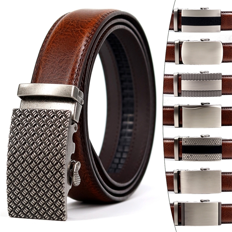 Brand Simple Casual Men's Leather Belt Designer Luxury Cowhide Ratchet High Quality Alloy Automatic Buckle 220427, Black
Brand Simple Casual Men's Leather Belt Designer Luxury Cowhide Ratchet High Quality Alloy Automatic Buckle 220427, Black