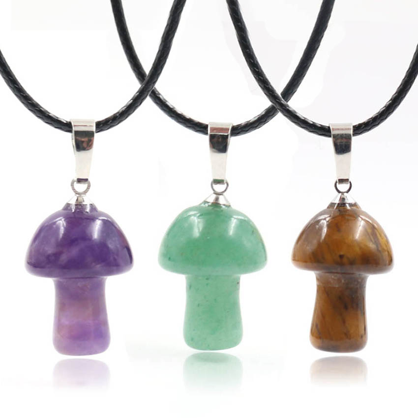 20mm Mushroom Natural Stone Carving Pendant Reiki Healing Crystals Rose Quartz Rope Chain Necklace For Women Jewelry Wholesale
20mm Mushroom Natural Stone Carving Pendant Reiki Healing Crystals Rose Quartz Rope Chain Necklace For Women Jewelry Wholesale