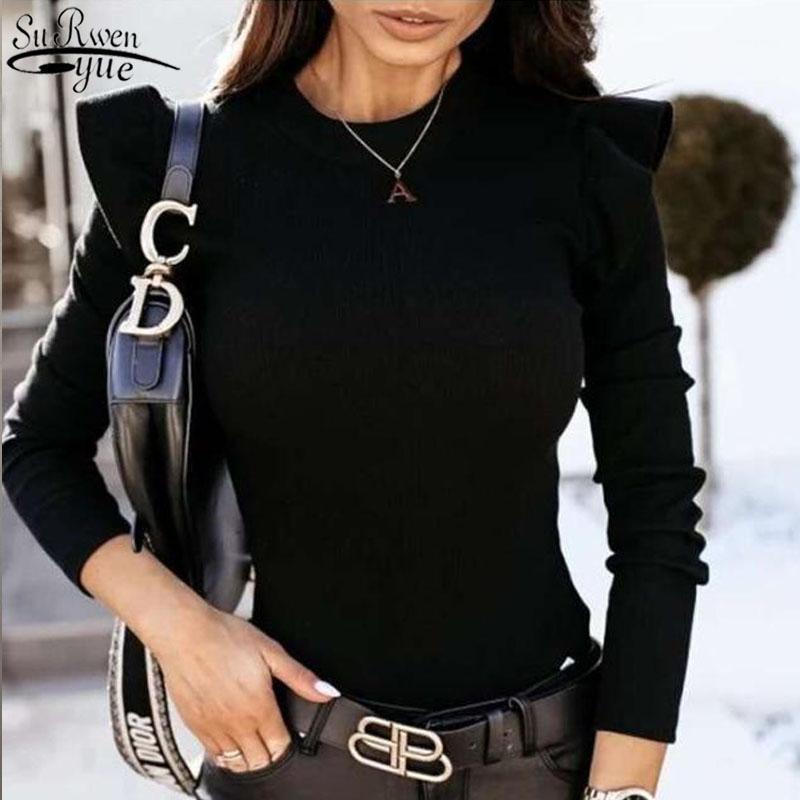 Autumn Fashion Women's Blouse And Winter Solid Ruffled Long Sleeve Pullover Bottoming Shirt Office Lady Style 12596 Blouses & Shirts, Black
Autumn Fashion Women's Blouse And Winter Solid Ruffled Long Sleeve Pullover Bottoming Shirt Office Lady Style 12596 Blouses & Shirts, Black
