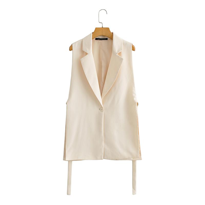Women' Vests Fashion Solid Side Slit One-Button Collar Sleeveless Outerwear Chic Veste Femme Vest Vintage Suit WomenWomen
Women' Vests Fashion Solid Side Slit One-Button Collar Sleeveless Outerwear Chic Veste Femme Vest Vintage Suit WomenWomen