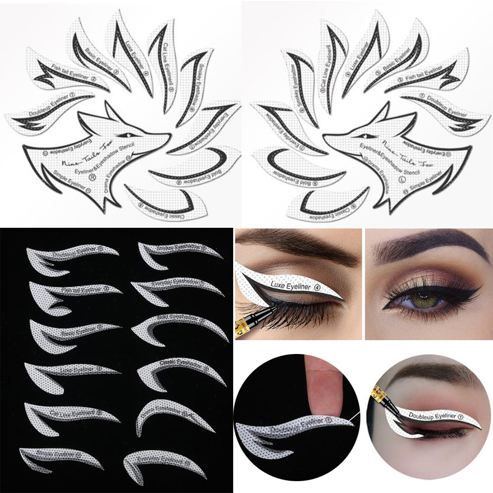 24 Pcs Eyeliner Stencils Eye Makeup Template Stickers Card 12 Styles Non-Woven Eyeliner Eyeshadow 3 Minute Lazy Shaping Tools, White
24 Pcs Eyeliner Stencils Eye Makeup Template Stickers Card 12 Styles Non-Woven Eyeliner Eyeshadow 3 Minute Lazy Shaping Tools, White