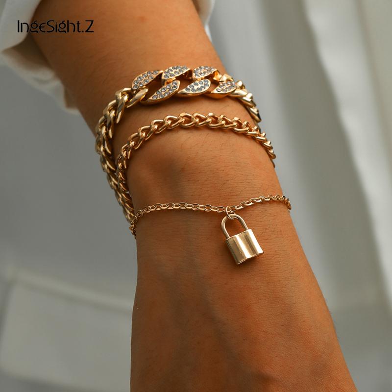 Charm Bracelets IngeSight.Z Multi Layered Chunky Thick Rhinestone Curb Miami Bangles Padlock Pendant Wrist Chain Bracelet JewelryCharm
Charm Bracelets IngeSight.Z Multi Layered Chunky Thick Rhinestone Curb Miami Bangles Padlock Pendant Wrist Chain Bracelet JewelryCharm