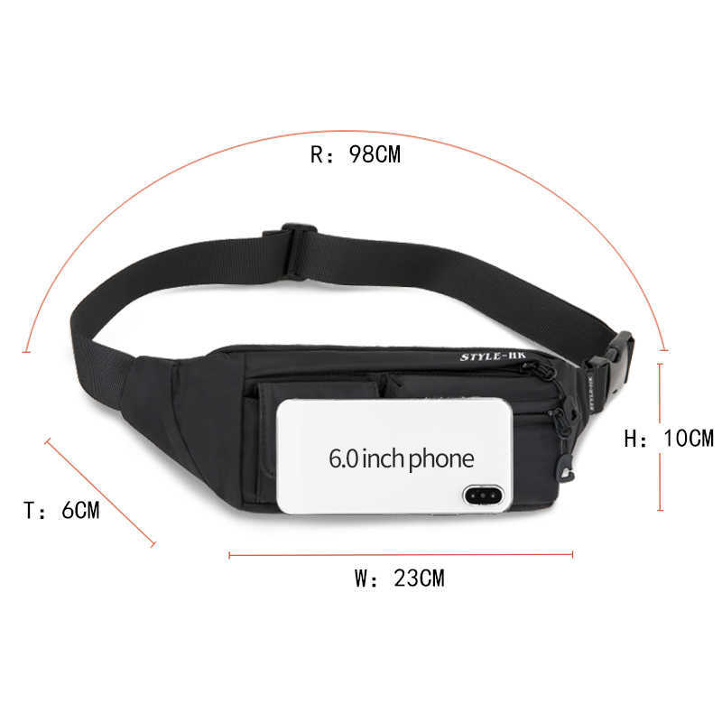 Men Waist Pack Teenager's Travel Phone Pouch for Men Fanny Shoulder Crossbody Bag Wallet for Belt Unisex Hip bags