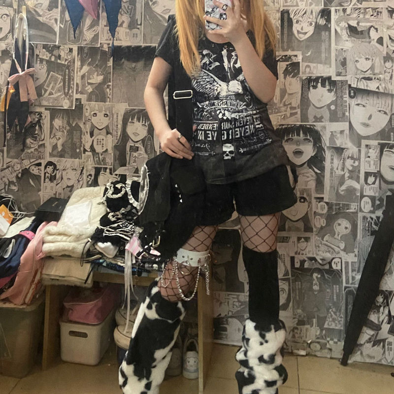 Punk Graphic Gothic Tshirt Women Harajuku Fairy Grunge Skull Top Tee Dark Academia Aesthetic Emo Plus Size Alternative Clothes 220321