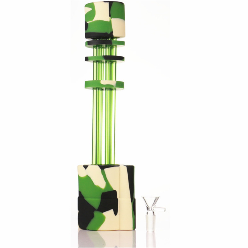 13.0 Inches Silicone Bong Glass Water Bongs removable With Beveled Edge Quartz Banger Nails and Glass Bowl For smoking
13.0 Inches Silicone Bong Glass Water Bongs removable With Beveled Edge Quartz Banger Nails and Glass Bowl For smoking