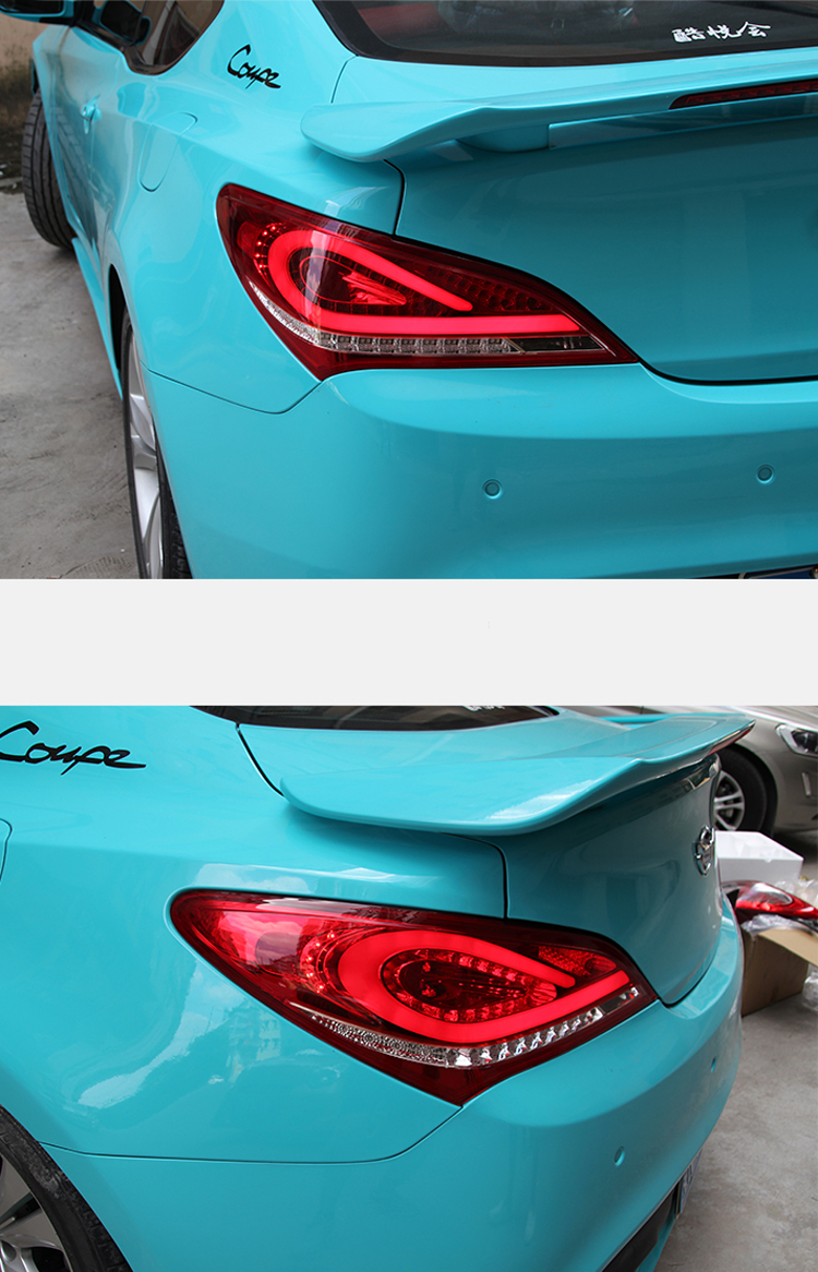 LED Taillights Assembly For Hyundai Genesis Coupe 2009-13 Tail Lamps With Dynamic Turning Lights Brake Reverse lights