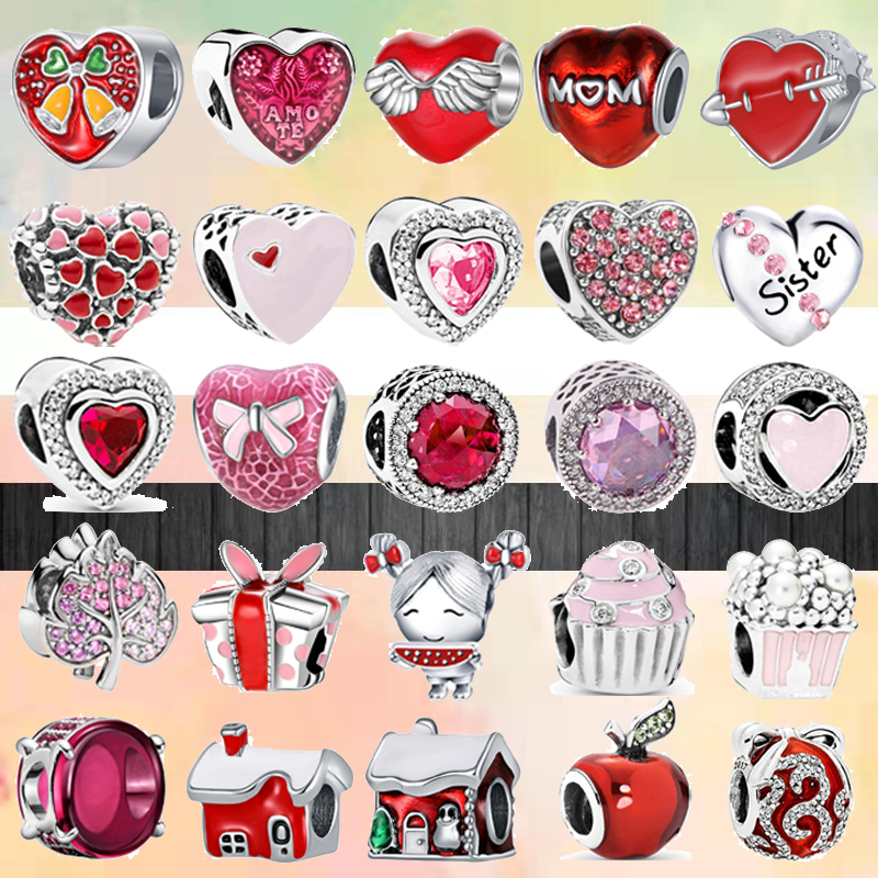 925 bracelet charms for Pandora charm set Original box New Package Cute Girls Red House Mom Heart Beautiful European Bead necklace charms jewelry
925 bracelet charms for Pandora charm set Original box New Package Cute Girls Red House Mom Heart Beautiful European Bead necklace charms jewelry