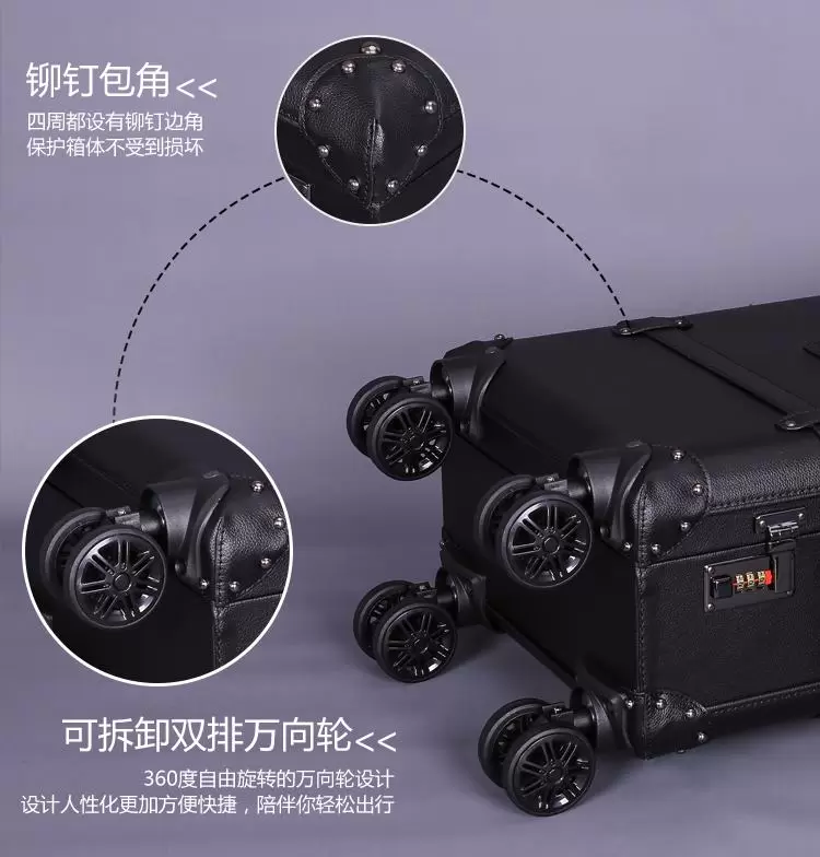 Suitcases CARRYLOVE High Quality Series 20/22/24inch Handbag And Rolling Luggage Vintage Commerce Travel Suitcase Air Boxes