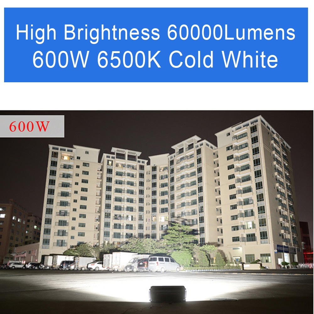 LED Flood Lights 600W Outdoor 500W Reflectors 400W 300W 200W IP66 Waterproof Exterieur COB Floodlight for Garden, Backyard, Garage, Playground USA STO