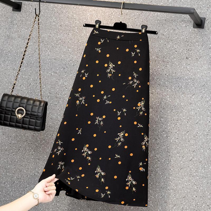 Skirts Skirt Women A-line High Waist Ankle-length Elastic Floral Chiffon 2022Summer Fashion Design Printing Plus Size, Black 
Skirts Skirt Women A-line High Waist Ankle-length Elastic Floral Chiffon 2022Summer Fashion Design Printing Plus Size, Black