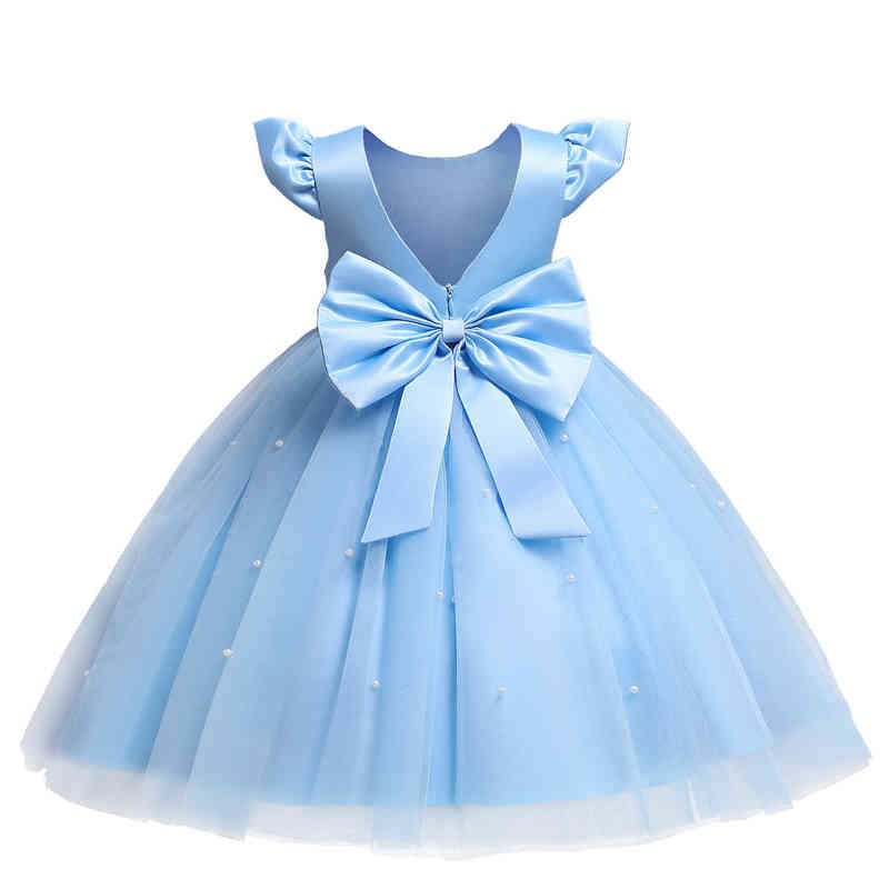Baby Girls Wedding Dresses Toddler Kids Tulle Birthday Elegant Party Tutu Prom Gown 1 2 3 4 5 Years Children Christmas Costume Y220510