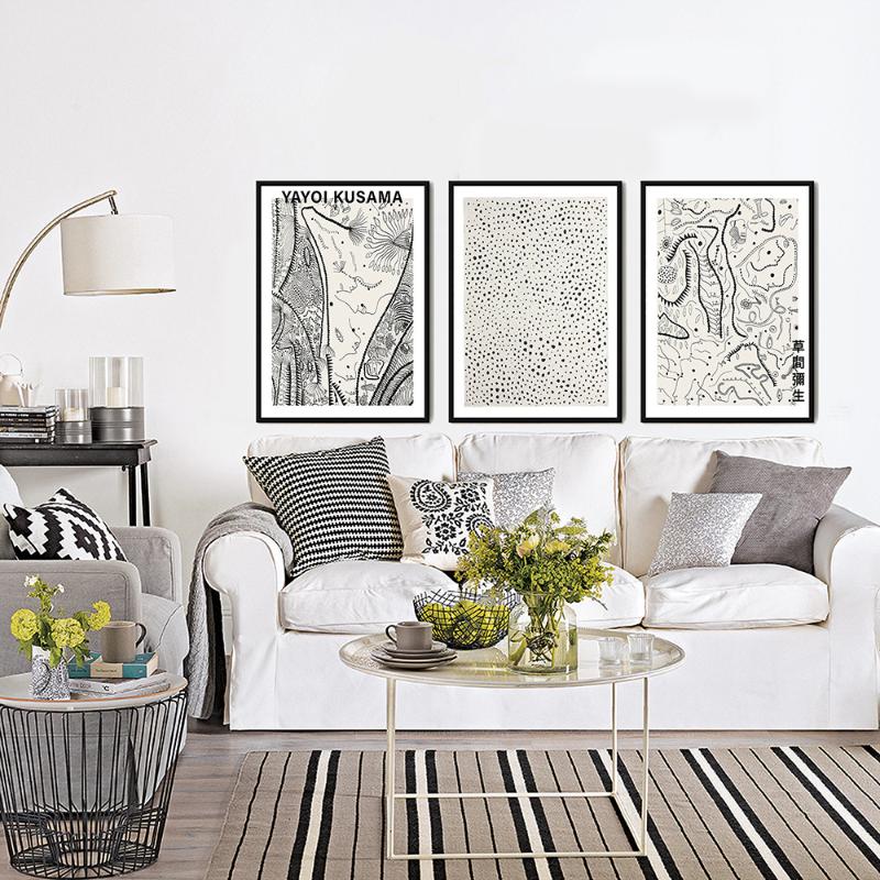 Paintings Yayoi Kusama Abstract Nordic Posters And Prints Wall Art Canvas Painting Black White Pictures For Living Surrealism Room Decor
Paintings Yayoi Kusama Abstract Nordic Posters And Prints Wall Art Canvas Painting Black White Pictures For Living Surrealism Room Decor