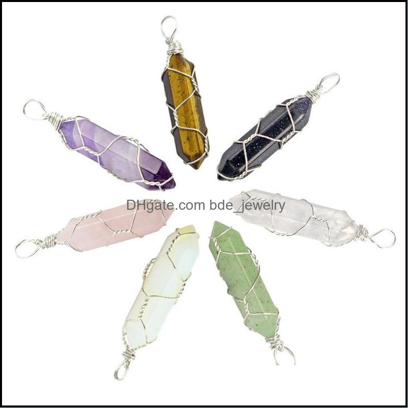 Charms Copper Wire Wrapped Hexagon Chakras Stone Pendum Healing Crystal Pendant Jewelry Making Fashion Gold Sier Plated Dr Bdejewelry Dhzii
Charms Copper Wire Wrapped Hexagon Chakras Stone Pendum Healing Crystal Pendant Jewelry Making Fashion Gold Sier Plated Dr Bdejewelry Dhzii