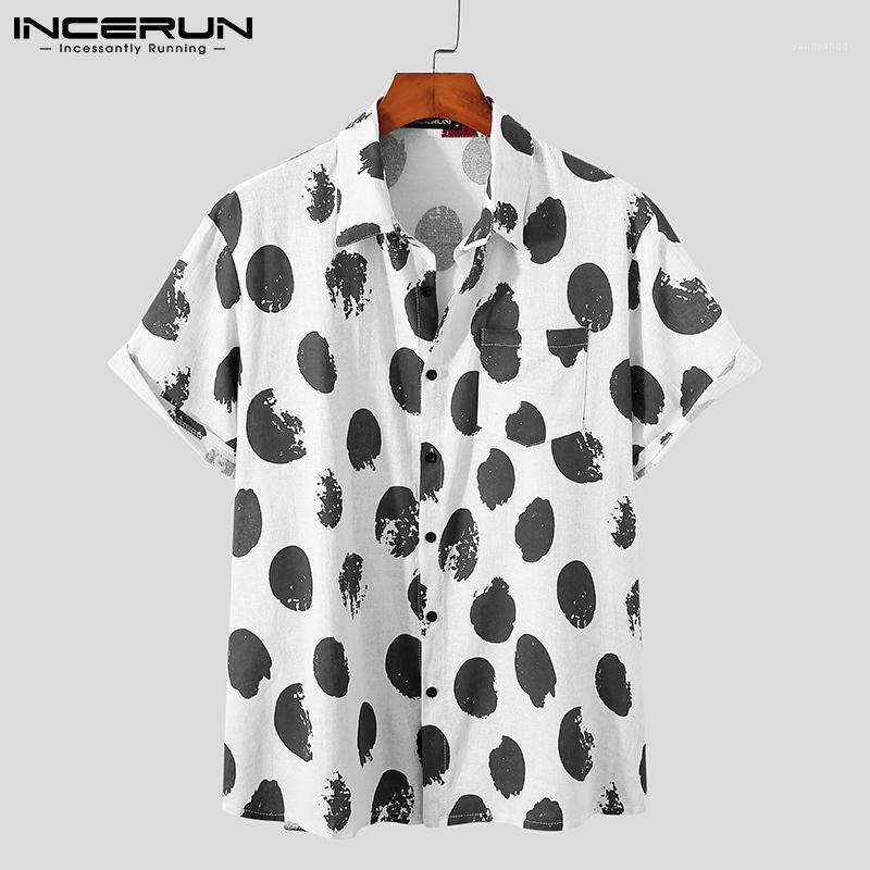 Men Shirt Lapel Polka Dot Print Short Sleeve Summer Casual Hawaiian Shirts Cotton Button Streetwear 2022 Camisas INCERUN -3XL Men, Black
Men Shirt Lapel Polka Dot Print Short Sleeve Summer Casual Hawaiian Shirts Cotton Button Streetwear 2022 Camisas INCERUN -3XL Men, Black