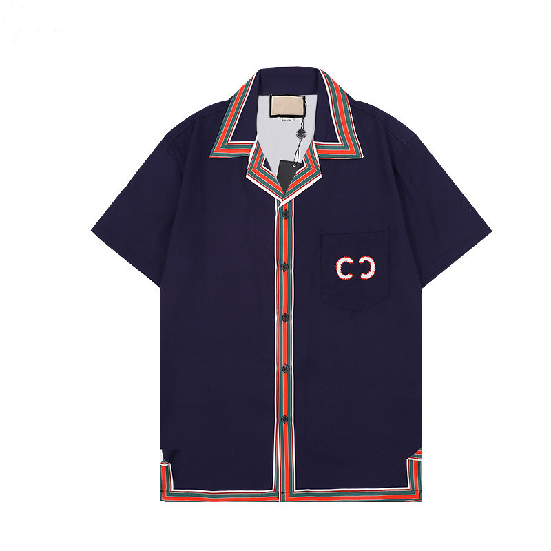 2022 Men Designer Blouses Casual Shirts Fashion Letter G Print Slik Bowling Shirt Mens Dress Shirts Summer Short Sleeve Tshirt Tees Shirt, As picture show
2022 Men Designer Blouses Casual Shirts Fashion Letter G Print Slik Bowling Shirt Mens Dress Shirts Summer Short Sleeve Tshirt Tees Shirt, As picture show