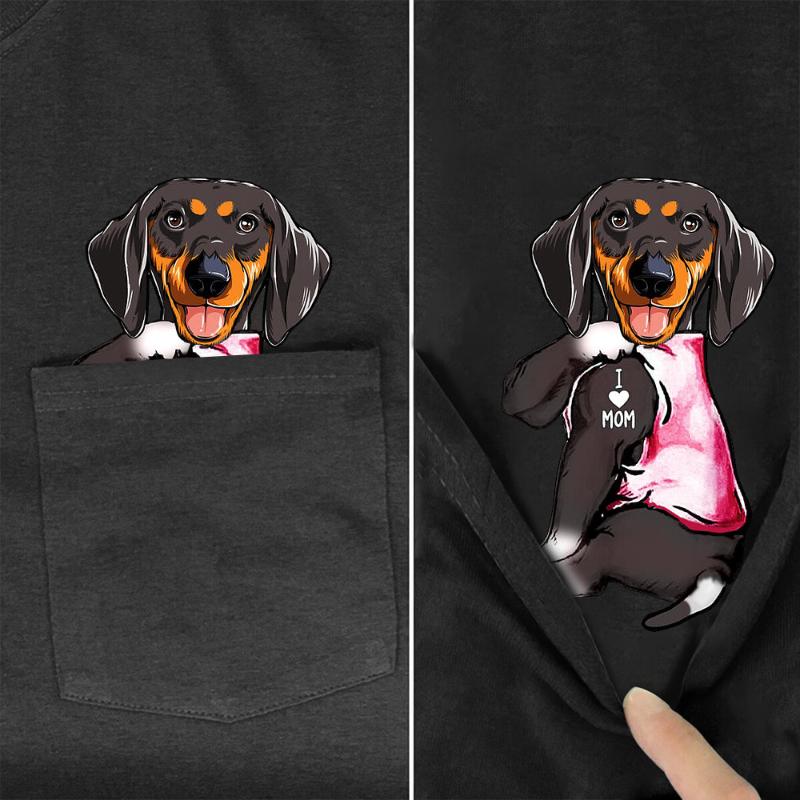 Men's T-Shirts Black Cotton Fashion Pocket Dachshund I Love Mom For Dog Lover Printed TShirts Casual Harajuku Funny TeesMen's, Cotton t-shirt 8
Men's T-Shirts Black Cotton Fashion Pocket Dachshund I Love Mom For Dog Lover Printed TShirts Casual Harajuku Funny TeesMen's, Cotton t-shirt 8