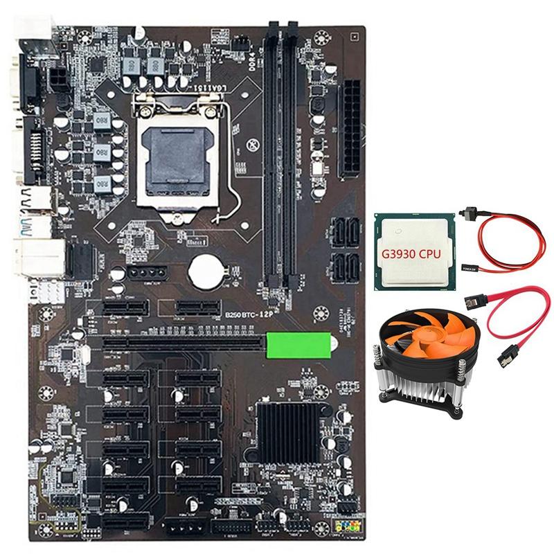 Motherboards B250 BTC Mining Motherboard LGA 1151 With G3930 CPU+Cooling Fan+Switch Cable+SATA Cable Supports DDR4 DIMM RAM
Motherboards B250 BTC Mining Motherboard LGA 1151 With G3930 CPU+Cooling Fan+Switch Cable+SATA Cable Supports DDR4 DIMM RAM