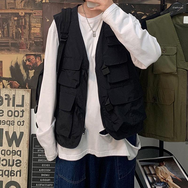 Men's Vests 2022 Summer Retro Tide Brand Tooling Sleeveless Outdoor Casual Multi-pocket Vest, Black
Men's Vests 2022 Summer Retro Tide Brand Tooling Sleeveless Outdoor Casual Multi-pocket Vest, Black