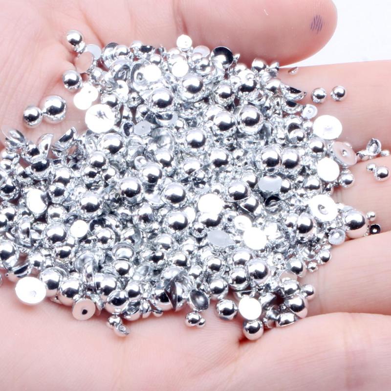 Nail Art Decorations Silver Color Half Round Resin Pearls 2-12mm And Mixed Sizes Flatback Glue On Craft Beads DIY 3D Nails DecorationsNail
Nail Art Decorations Silver Color Half Round Resin Pearls 2-12mm And Mixed Sizes Flatback Glue On Craft Beads DIY 3D Nails DecorationsNail