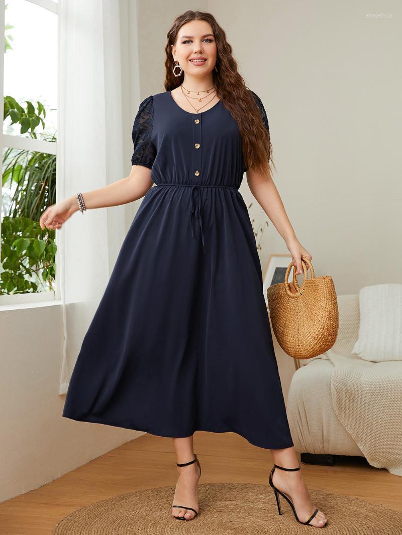 Plus Size Dresses Women Dress Solid Blue Larges Big Plussize Streetwear O-Neck Clothes Clothing Casual Wear For Female SuitsPlus Elro22, Dmhz002
Plus Size Dresses Women Dress Solid Blue Larges Big Plussize Streetwear O-Neck Clothes Clothing Casual Wear For Female SuitsPlus Elro22, Dmhz002