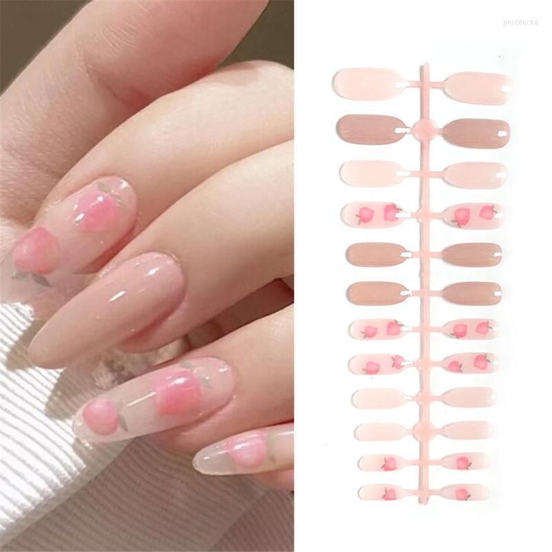 False Nails 24pcs Press On Pink Peach Color Oval Head Mid-length Wear Finish Product Wearable Full Cover Fake Nail Tip For Girl Prud22, No glue-no box
False Nails 24pcs Press On Pink Peach Color Oval Head Mid-length Wear Finish Product Wearable Full Cover Fake Nail Tip For Girl Prud22, No glue-no box