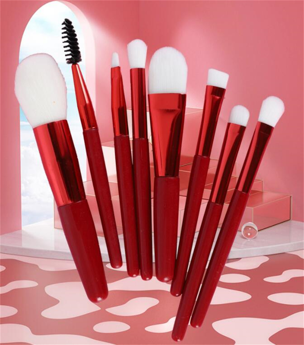 Factory Makeup Brush Set 8 Pcs Make up Brushes Synthetic Portable Cosmetic Kit with Organizer Bag KD1