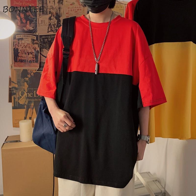 Men's T-Shirts Half Sleeve Men Summer Designed Patchwork Couples Oversized Simple Casual Loose Ulzzang Tee Tops Stylish Ins Streetwear, White;black
Men's T-Shirts Half Sleeve Men Summer Designed Patchwork Couples Oversized Simple Casual Loose Ulzzang Tee Tops Stylish Ins Streetwear, White;black