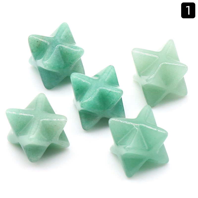 Merkaba Statue Natural Stone Carved Decoration Rose Quartz Healing Crystal Gift Room Ornament Fish Tank Decor jewelry making