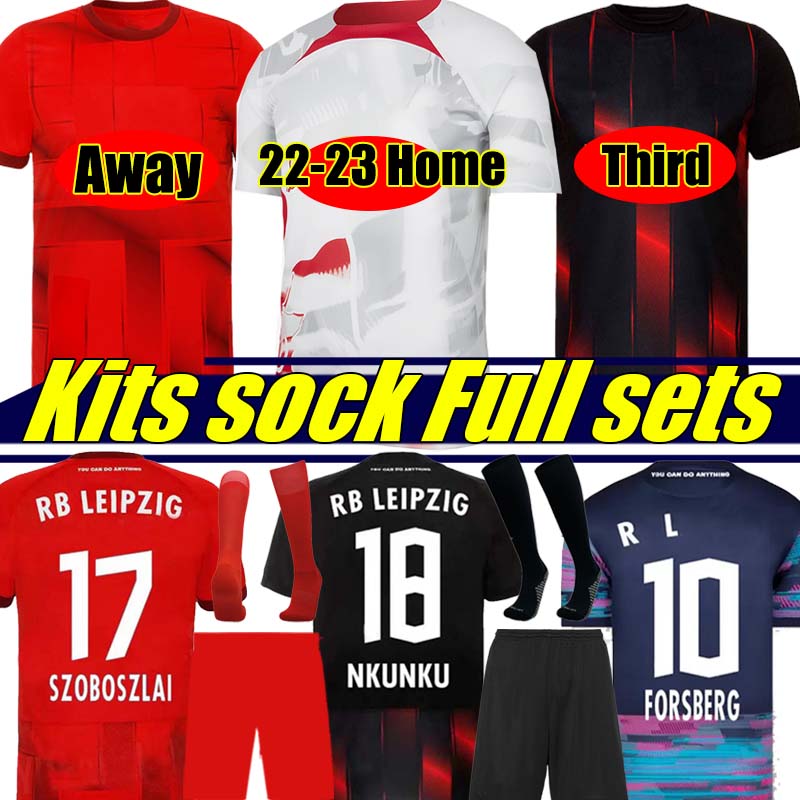 22/23 RBL Leipziges Soccer Jerseys SZOBOSZLAI POULSEN 2022 2023 ANGELINO NKUNKU ADAMS OLMO KLUIVERT SILVA HAIDARA LAIMER MORIBA Kits sock Full sets football shirt, 22-23 third
22/23 RBL Leipziges Soccer Jerseys SZOBOSZLAI POULSEN 2022 2023 ANGELINO NKUNKU ADAMS OLMO KLUIVERT SILVA HAIDARA LAIMER MORIBA Kits sock Full sets football shirt, 22-23 third