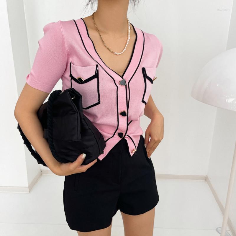 Women's Knits & Tees Summer Thin Cardigans Ladies Knitted Cardigan Sweater Women Short Sleeve V-neck Korean Fashion Office Slim Tops FemmeWo, Black
Women's Knits & Tees Summer Thin Cardigans Ladies Knitted Cardigan Sweater Women Short Sleeve V-neck Korean Fashion Office Slim Tops FemmeWo, Black