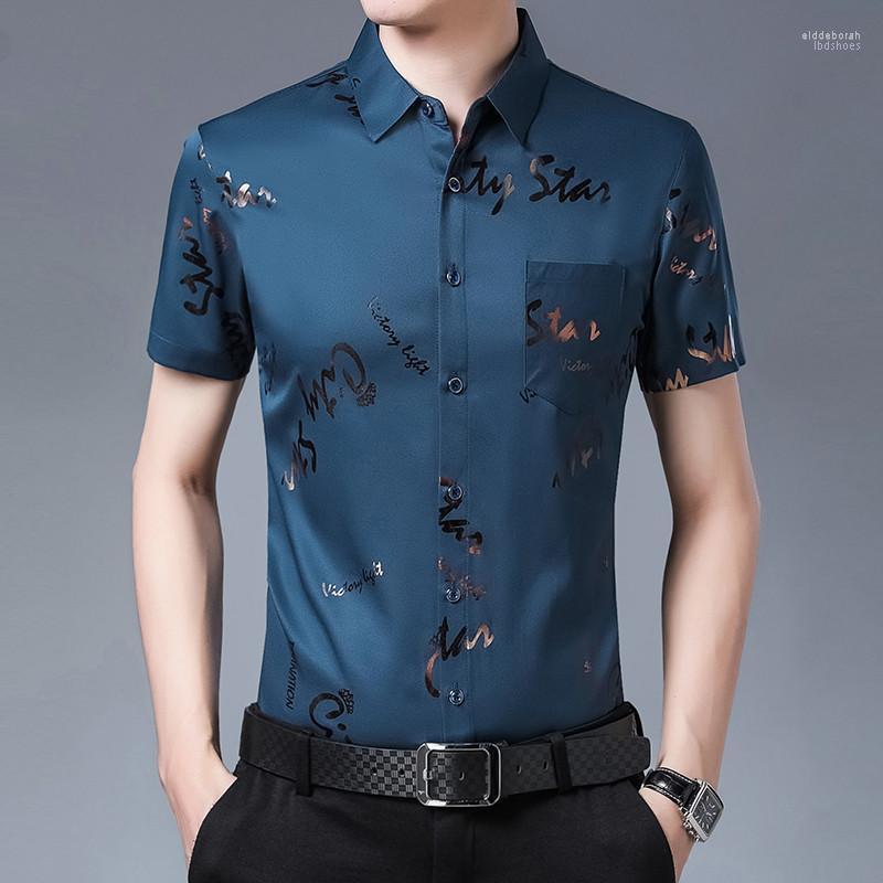 Men's Casual Shirts Men Shirt High Quality Silk Print Summer Short Sleeve Slim Fit Camisa Masculina Drop C749Men's Eldd22, Black
Men's Casual Shirts Men Shirt High Quality Silk Print Summer Short Sleeve Slim Fit Camisa Masculina Drop C749Men's Eldd22, Black