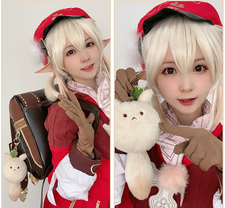 Official Orginal Genshin Impact Original Klee Dodoco Plush Keychain Cosplay Bag accessory 220411