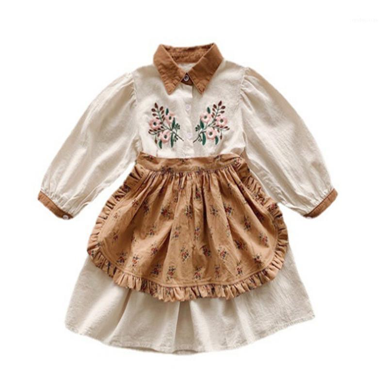 Girl's Dresses Korean Children' Embroidered Dress Apron Two-piece Flower Princess For Girls 2022 Autumn Children's Clothing, As picture
Girl's Dresses Korean Children' Embroidered Dress Apron Two-piece Flower Princess For Girls 2022 Autumn Children's Clothing, As picture