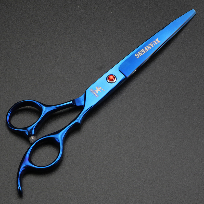 XUANFENG Professional pet Beauty scissors, 7-inch / curved shears 6.5-inch thinning + holster kit 220317