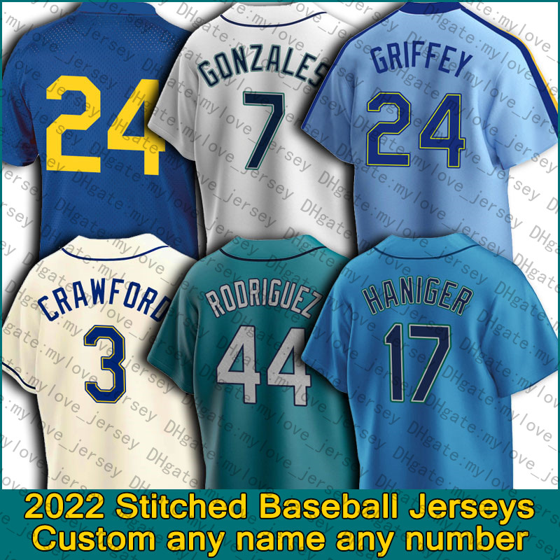 24 Ken Griffey Jr. Jersey Seattle 44 Julio Rodriguez Mariners Kyle Lewis Baseball Mitch Haniger 3 J.P. Crawford Jarred Kelenic Abraham Toro Ty France Matt Koch Matt Brash, Woman custom jersey (ss)
24 Ken Griffey Jr. Jersey Seattle 44 Julio Rodriguez Mariners Kyle Lewis Baseball Mitch Haniger 3 J.P. Crawford Jarred Kelenic Abraham Toro Ty France Matt Koch Matt Brash, Woman custom jersey (ss)