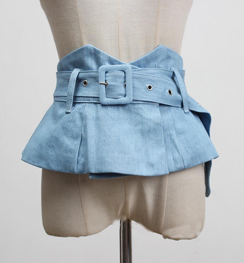 Belts Fashion Ladies Ruffled Vintage Light Blue Waist Belt Super Wide Denim Adjustable Dress Corset Womens Cummerbunds, Black
Belts Fashion Ladies Ruffled Vintage Light Blue Waist Belt Super Wide Denim Adjustable Dress Corset Womens Cummerbunds, Black