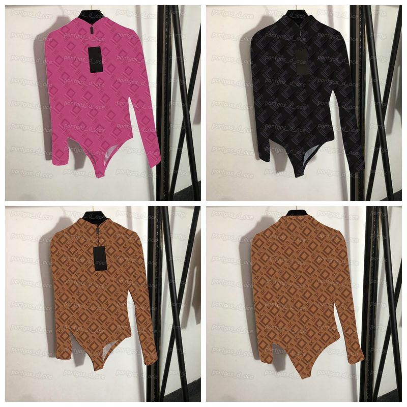 Womens Bodysuit Tops Fashion Letters Briefs Jumpsuits Soft Comfortable Long Sleeve Turtleneck Bodysuits Vintage One Piece Leotard T Shirt 3 Colors, Pink with label #20218179
Womens Bodysuit Tops Fashion Letters Briefs Jumpsuits Soft Comfortable Long Sleeve Turtleneck Bodysuits Vintage One Piece Leotard T Shirt 3 Colors, Pink with label #20218179