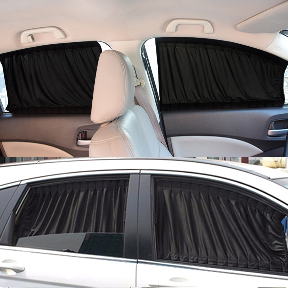 2 pcs 50S Car Anti-UV Side Window Sunshades Car Window Shade Curtain Auto Rear Windshield Sun Block For Most Of Cars SUV