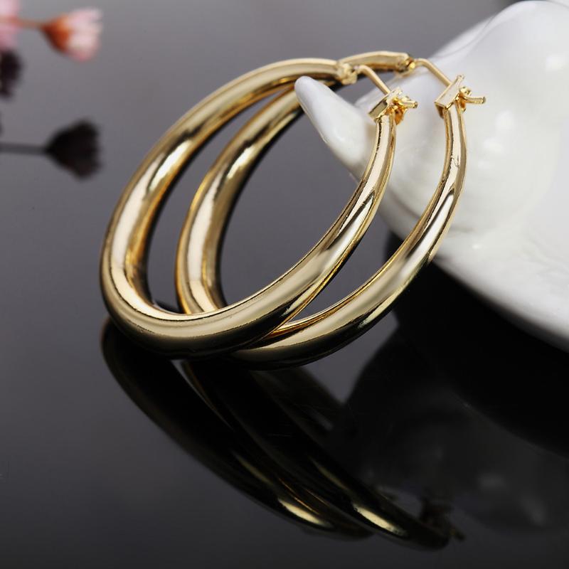 Hoop & Huggie Sterling Silver 3.5cm Round Earrings High Quality 18K Gold Plated Fashion Jewelry Wedding Christmas GiftHoop
Hoop & Huggie Sterling Silver 3.5cm Round Earrings High Quality 18K Gold Plated Fashion Jewelry Wedding Christmas GiftHoop