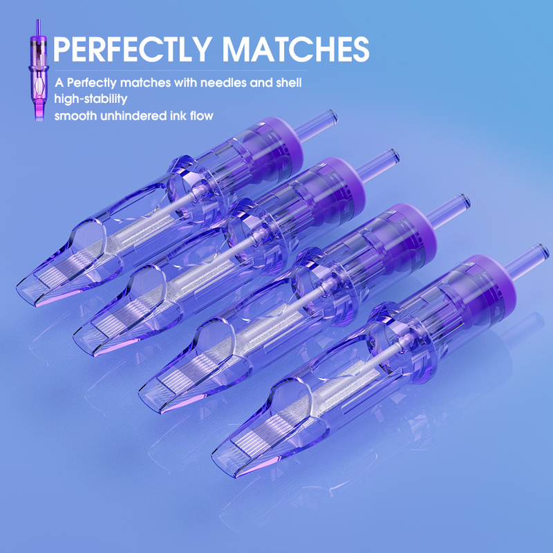 Disposable Box Of 20pcs Sterile Tattoo Cartridge Needles For Tattoo Rotary Pen Round Liner Supplies 220726
