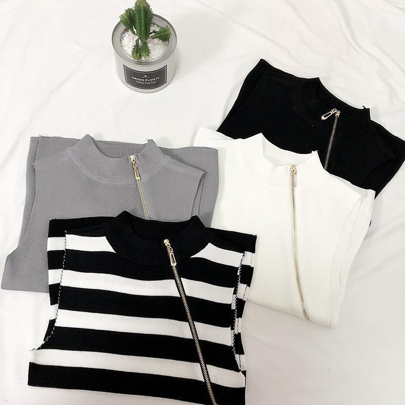 Spring And Summer Top Vest Female Blouse Wild Students Zipper Sleeveless Half High Collar Bottoming Women's Blouses & Shirts, Gray
Spring And Summer Top Vest Female Blouse Wild Students Zipper Sleeveless Half High Collar Bottoming Women's Blouses & Shirts, Gray
