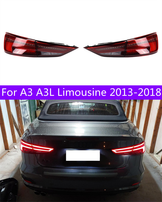 Car LED Taillights For A3 A3L Limousine 20 13-20 18 AUDI Rear Lamp DRL Running Signal Brake Reversing Parking Light