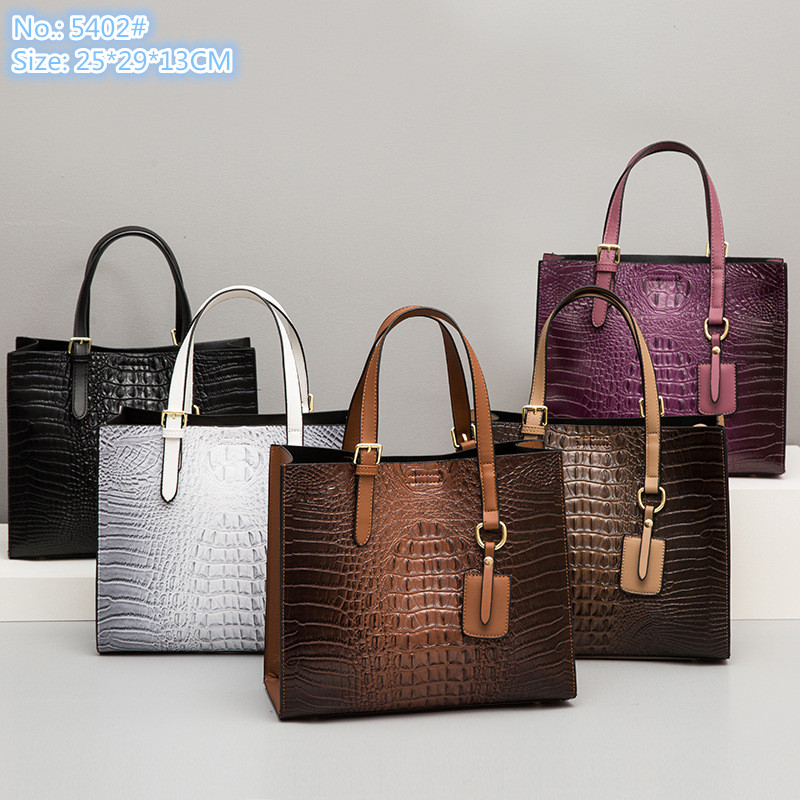Wholesale factory women shoulder bag 5 colors three-piece fashion leather handbag popular street 3-layer interlayer embossed backpack simple crocodile handbags